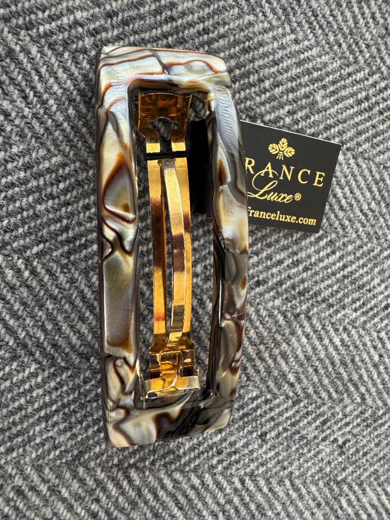 Nwt, France Luxe Cut Out Barrette In Onyx Pattern — image 2 of 8
